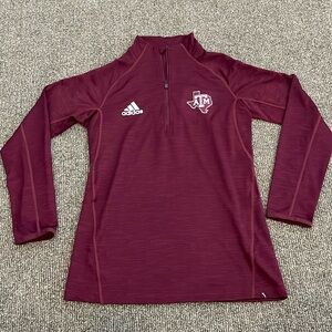 Adidas A&M maroon quarter zip